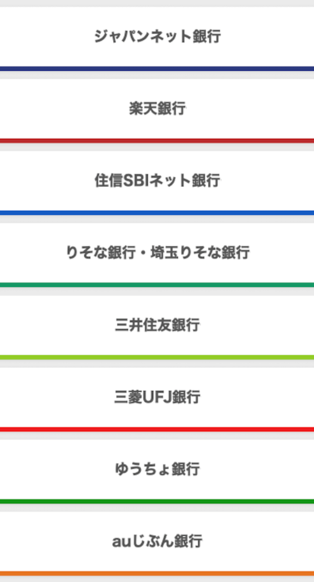 ネット投票の対象の口座一覧