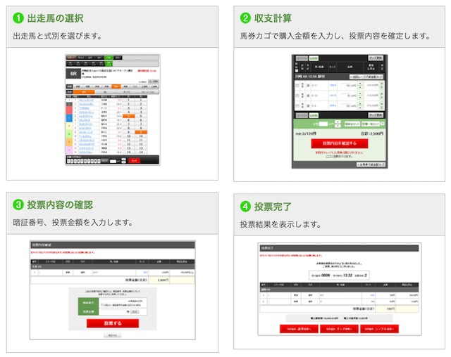 楽天競馬の投票方法