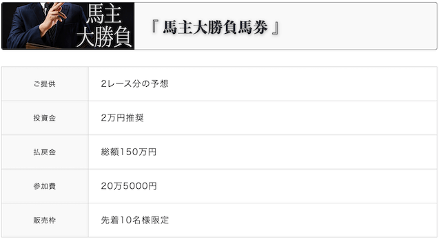 NN競馬界の馬主大勝負馬券