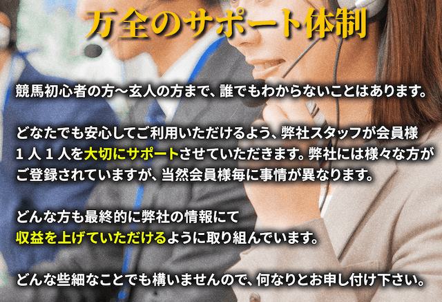 競馬チャンピオン サポート体制