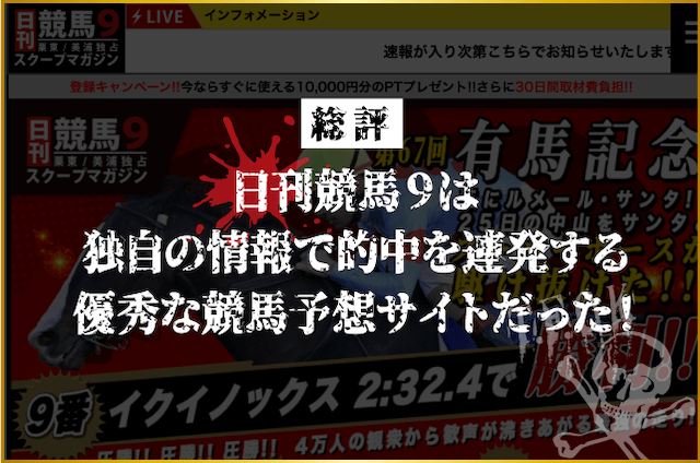 日刊競馬9の総評画像