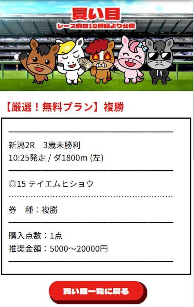 ウマっちの無料予想 5月6日の買い目