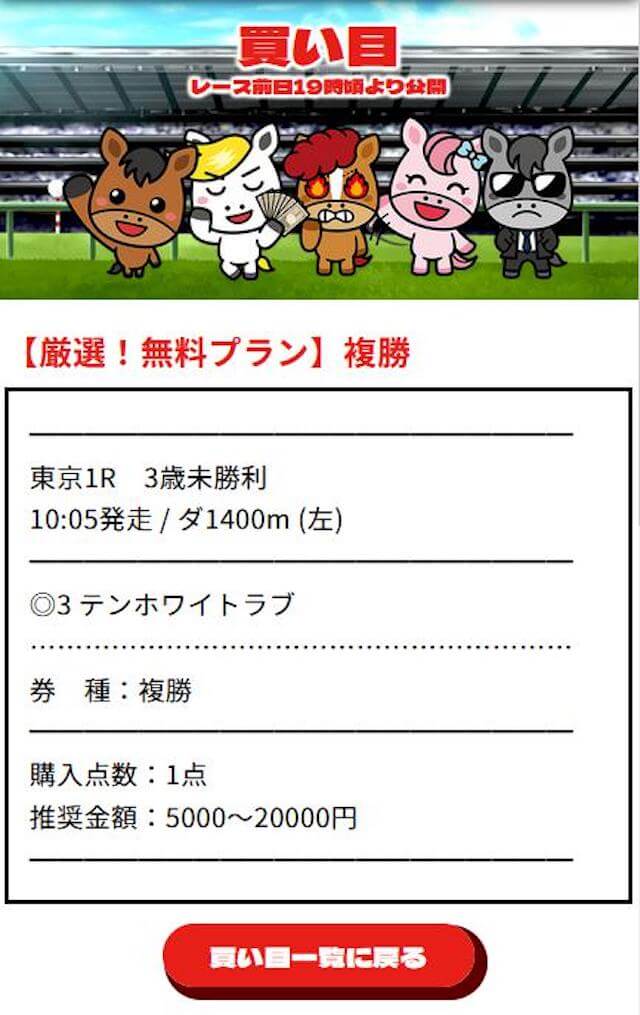 ウマっちの無料予想 5月7日の買い目