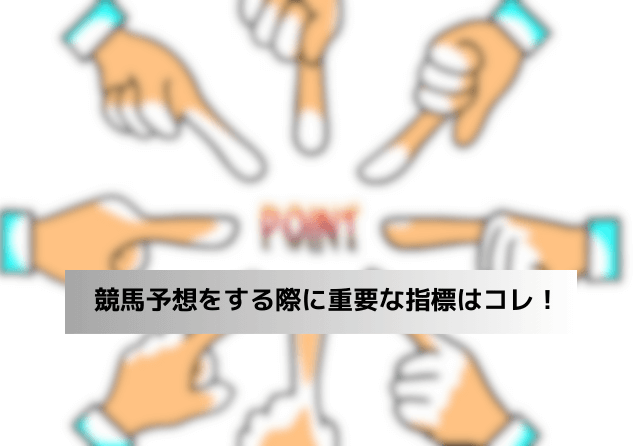 競馬予想の方法 重要視する指標