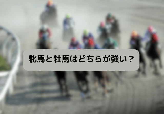 牝馬と牡馬の違い どちらが強いのか