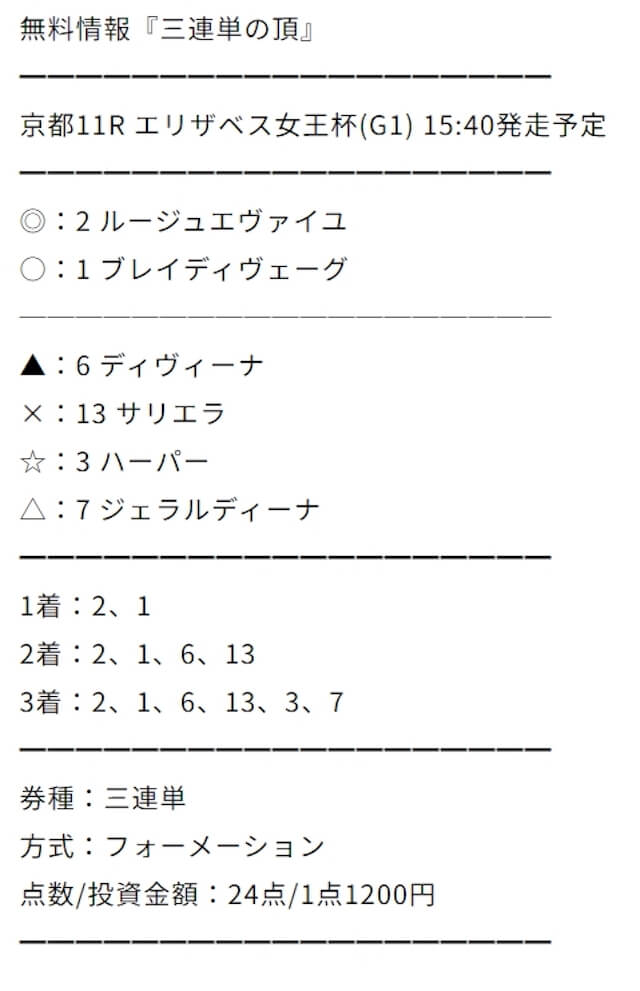 1112_馬争の頂　無料予想