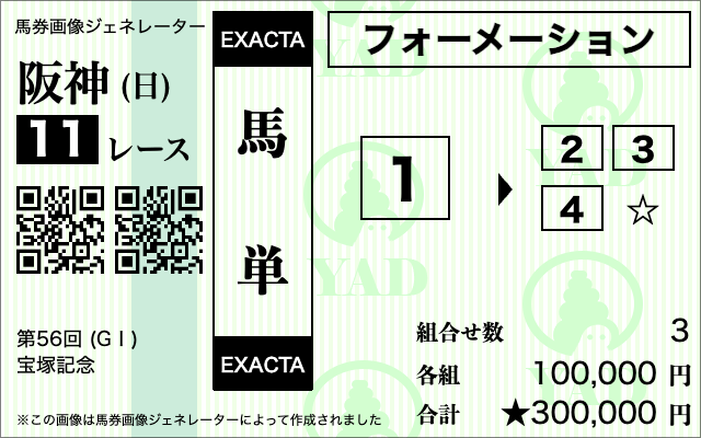 馬単フォーメーションについて