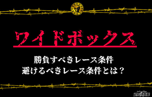 ワイドボックス 勝負するべきレース