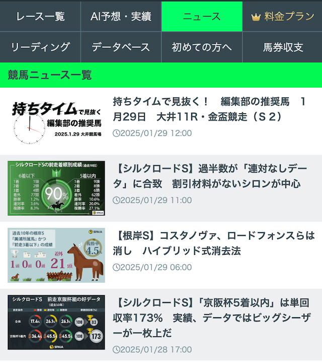 SPAIA競馬　ニュース