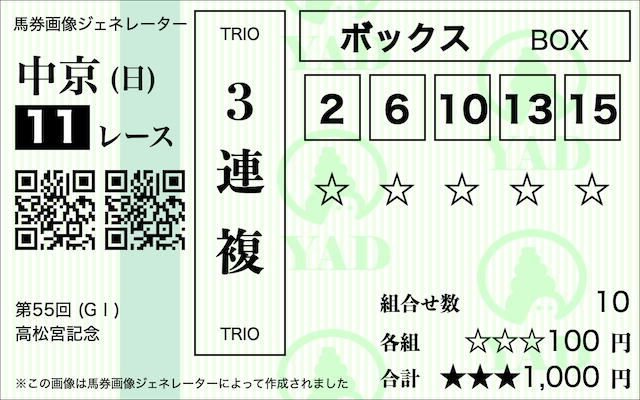 【高松宮記念ai予想】回収率重視の買い目