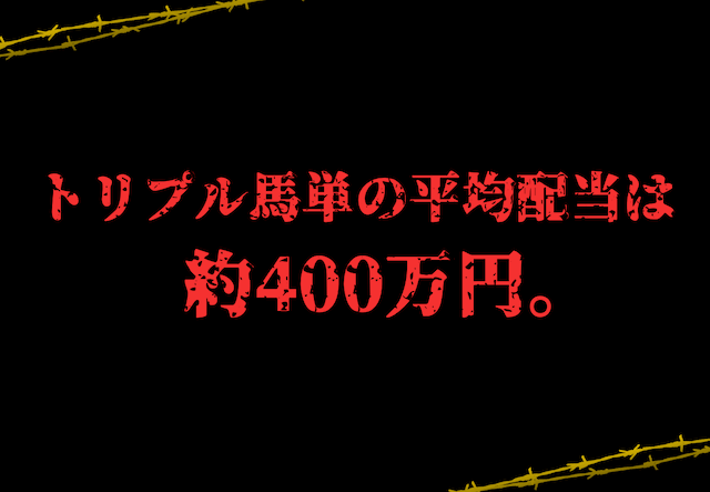 トリプル馬単平均配当