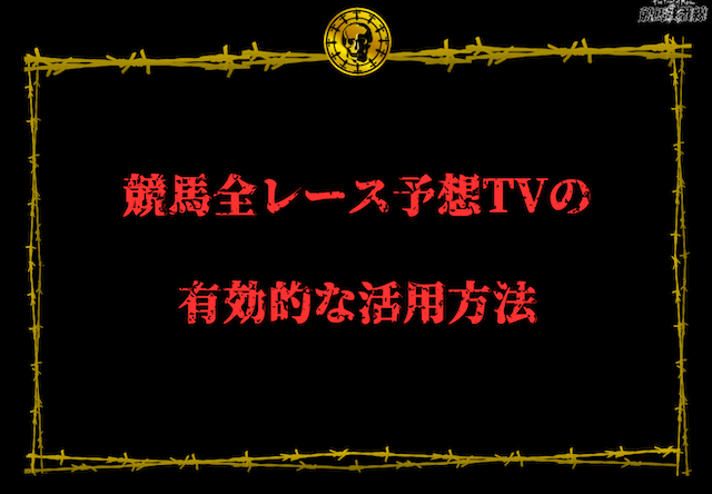 競馬全レース予想TV 活用方法