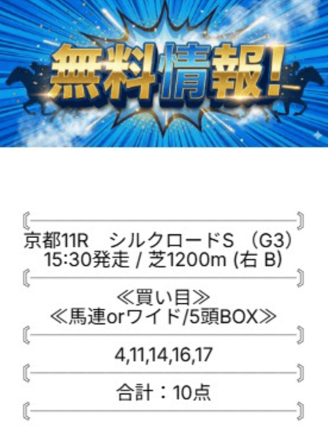 2026年2月1日京都11Rの予想