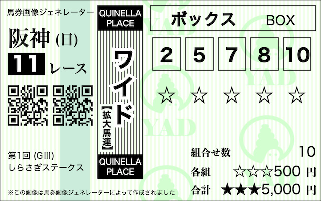 しらさぎステークスワイドAI予想