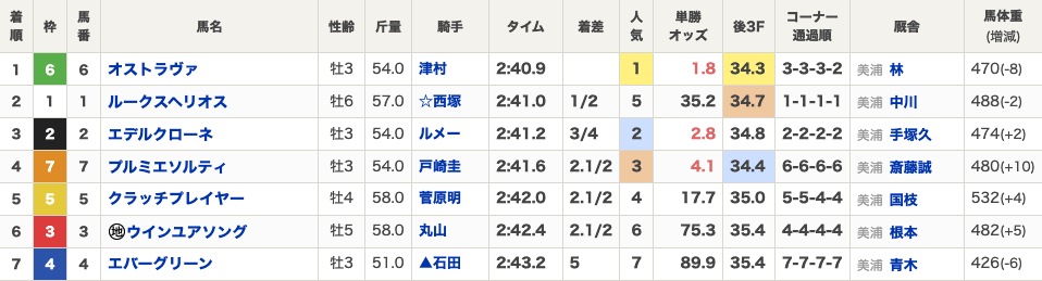少頭数レース
