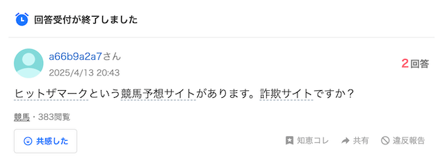 ヒットザマーク詐欺＿知恵袋