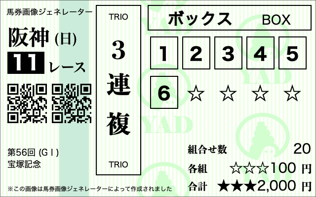 3連複6頭BOX