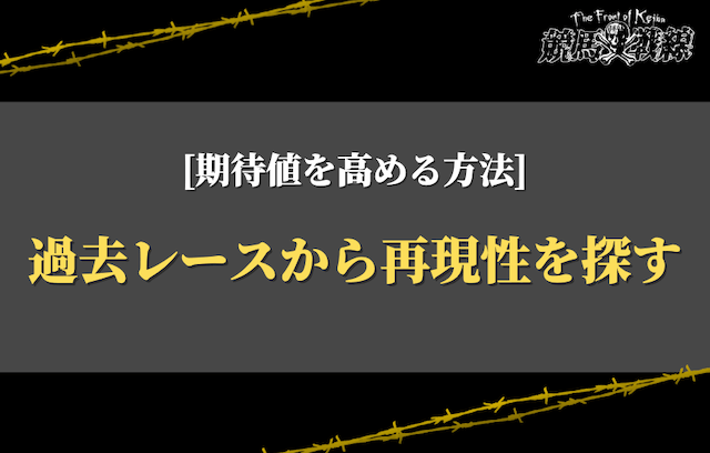 過去レースから再現性を探す