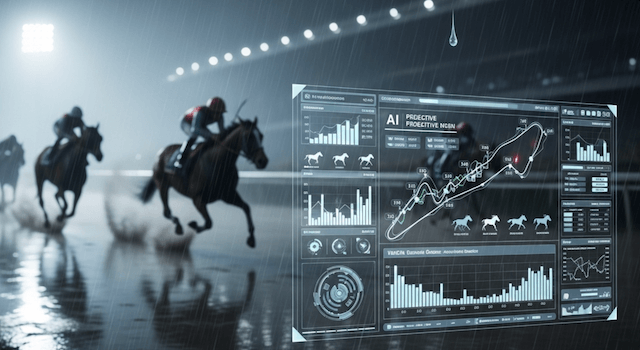 雨の日に競馬予想をするAI