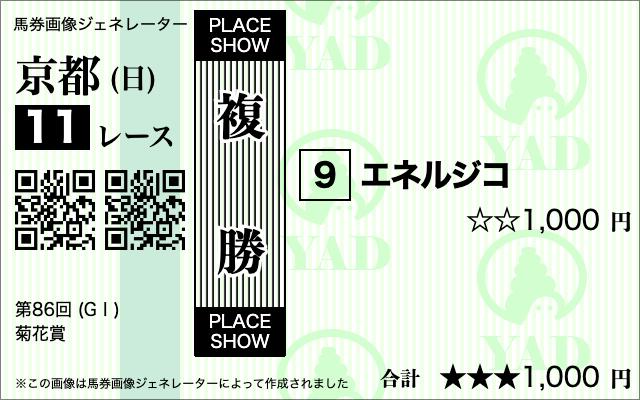 菊花賞　買い方掛け方1