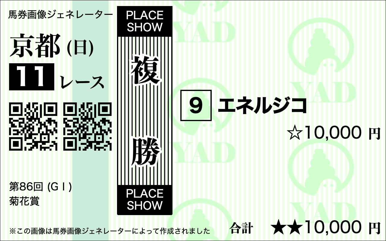 菊花賞　買い方賭け方7