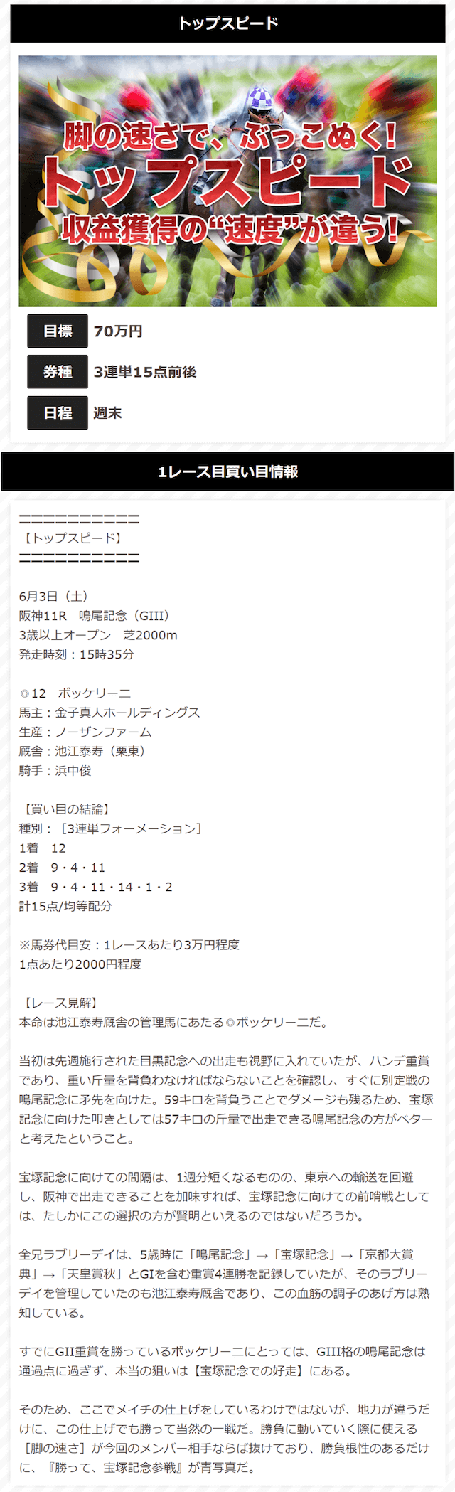 2023年06月03日_阪神11R_買い目