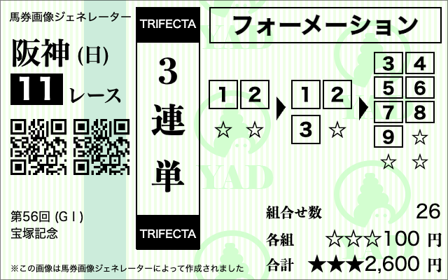 3連単フォーメーション最強の買い方2-3-7
