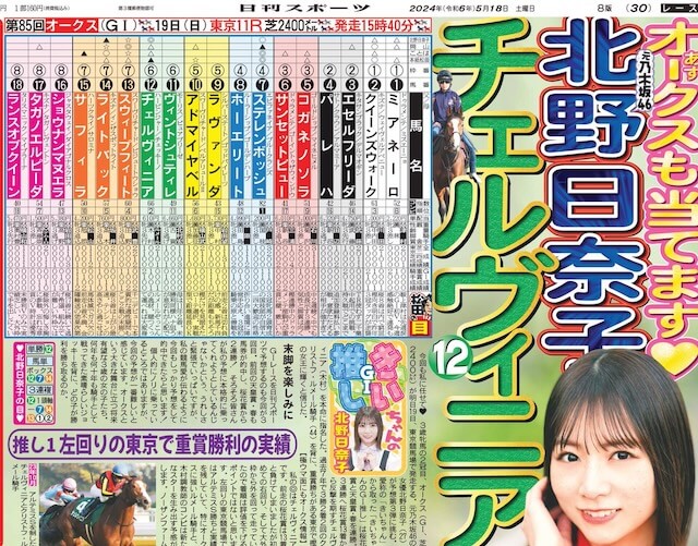 北野日奈子_競馬予想_競馬記事