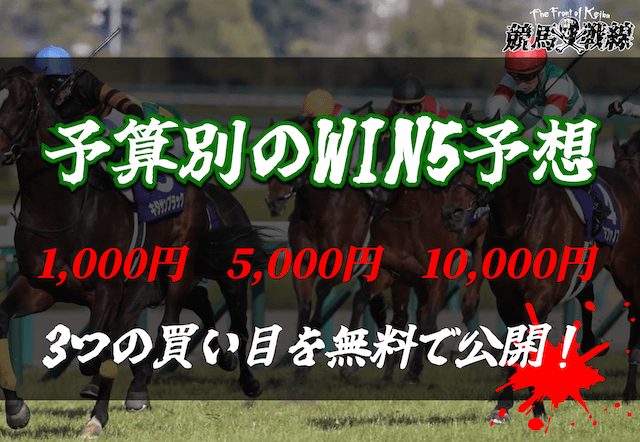 WIN5予算別おすすめ買い方まとめ