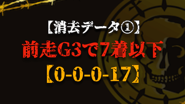 日経新春杯の消去法データ①