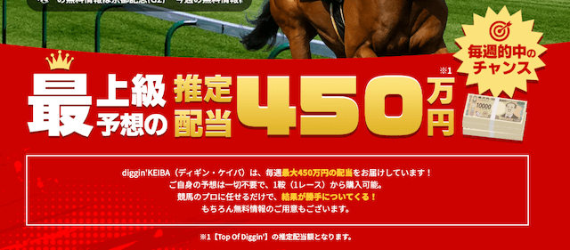 ディギン競馬 推定配当450万円
