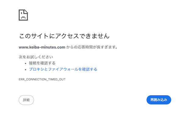 競馬ミニッツ　エラー