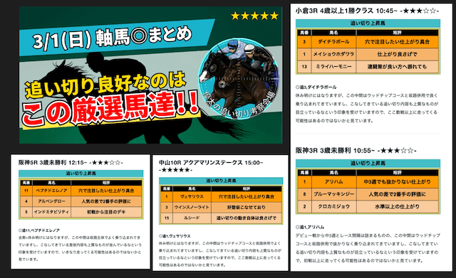 優太の追い切り考察会場の軸馬