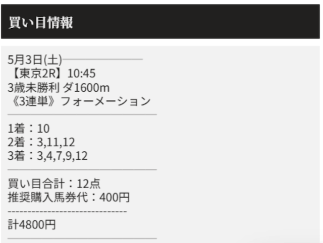 天才穴馬党の無料予想1