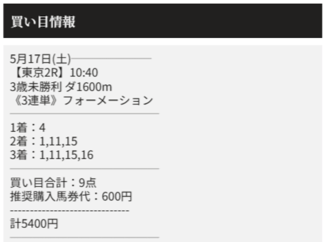 天才穴馬党の無料予想3