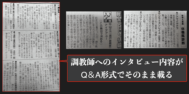 競友の調教内容