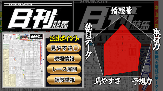 日刊競馬のレダーチャート