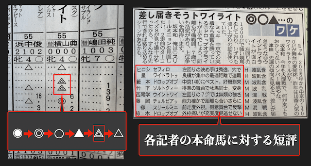 競馬エイトの独自の印・記者コラム