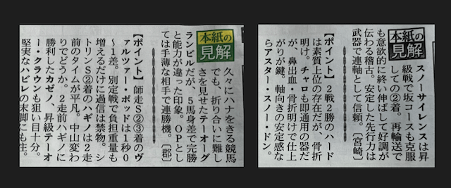 日刊競馬の選定理由