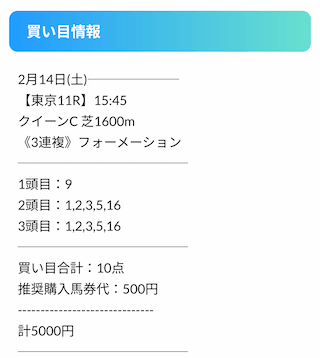 OYAYUBI競馬の無料予想2