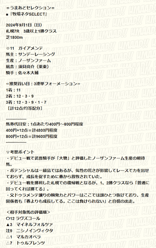 うまあどの有料予想